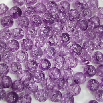 6mm Crack Line Beads Dark Purple