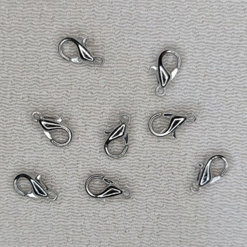 Lobster Clasps 10mm Silver Colour