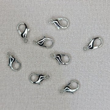 Lobster Clasps 12mm Silver Colour