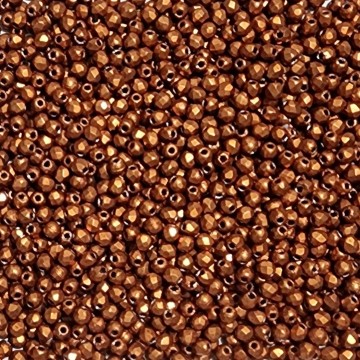 Fire Polish 2mm ColorTrends: Saturated Metallic Russet Orange