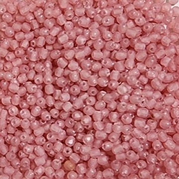 Fire Polish 2mm Matte-Opal Pink