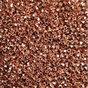 Fire Polish 2mm Metallic Copper Penny
