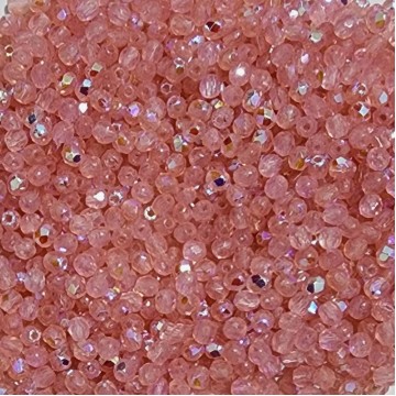 Fire Polish 2mm Milky Pink AB
