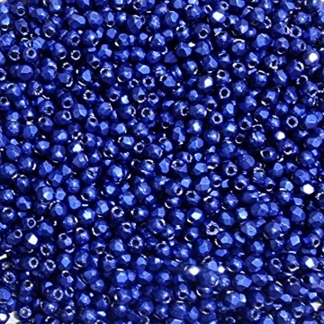 Fire Polish 2mm ColorTrends: Saturated Metallic Lapis Blue