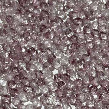 Fire Polish 3mm Crystal/Amethyst