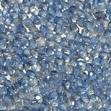 Fire Polish 3mm Crystal/Lt Sapphire