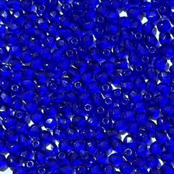 Fire Polish 3mm Cobalt