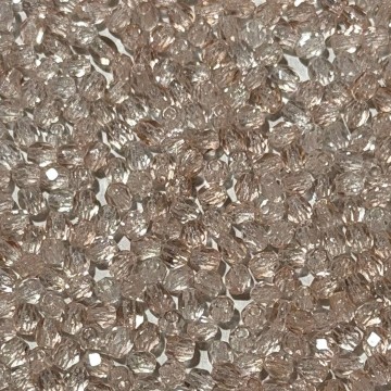 Fire Polish 3mm Crystal/Rosaline