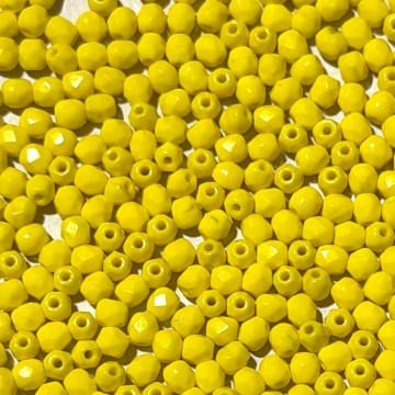 Fire Polish 3mm Opaque Yellow