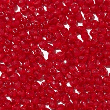 Fire Polish 3mm Opal Red