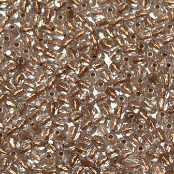 Fire Polish 3mm Crystal - Copper-Lined