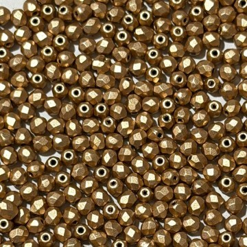 Fire Polish 3mm Matte - Metallic Flax