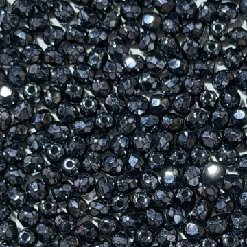 Fire Polish 3mm Hematite