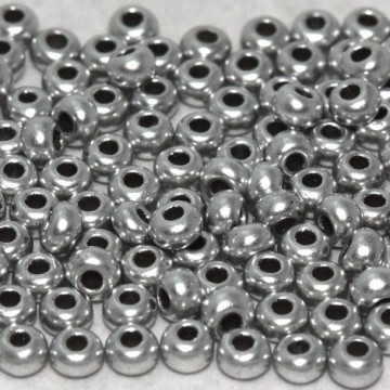 Czech Seed Beads 8/0 Aluminium Silver