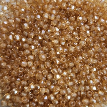 Fire Polish 2mm Luster-Transparent Champagne