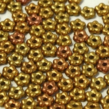 Flower Beads 5mm Metallic Mix