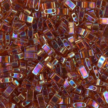 Half Tila Beads HTL0257 Transparent Topaz AB