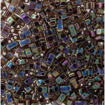 Half Tila Beads HTL0296 Transparent Root Beer AB