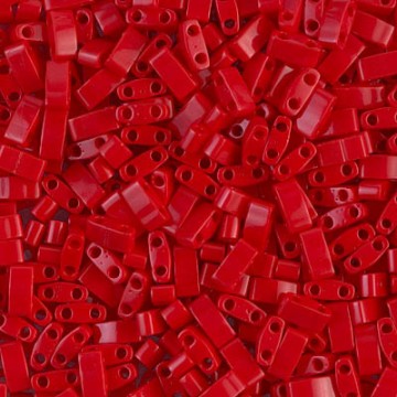 Half Tila Beads HTL0408 Opaque Dark Red