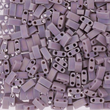 Half Tila Beads HTL0410FR Matted Opaque Mauve AB