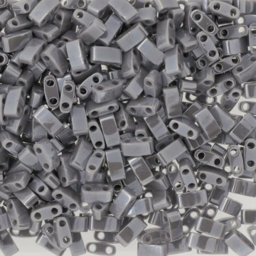 Half Tila Beads HTL0443 Opaque Grey Luster