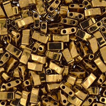 Half Tila Beads HTL0457 Metallic Dark Bronze