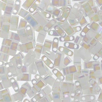 Half Tila Beads HTL0471 White Pearl AB