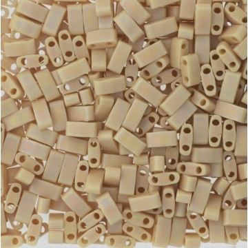Half Tila Beads HTL0493FR Opaque Pear Matted AB