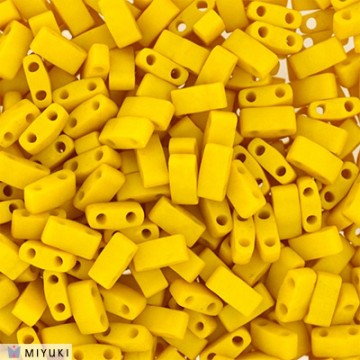 Half Tila Beads HTL2311 Matted Opaque Canary