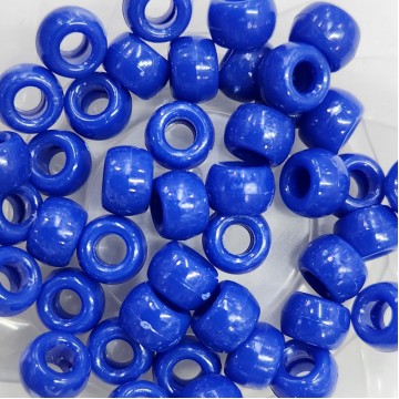 Pony Beads 9x6mm Dark Blue