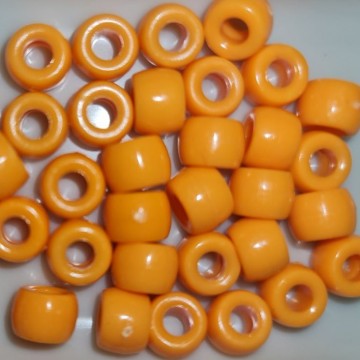 Pony Beads 9x6mm Orange