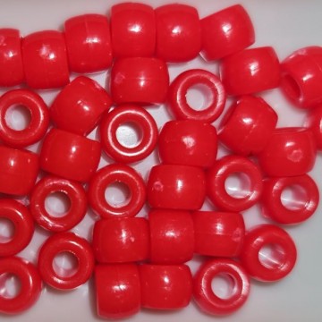 Pony Beads 9x6mm Red