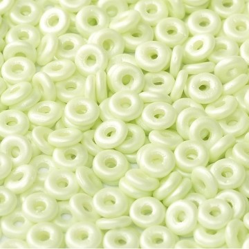 O Bead Alabaster Pastel Green