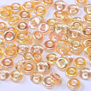 O Bead Crystal Yellow Rainbow