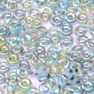 O Bead Crystal Blue Rainbow