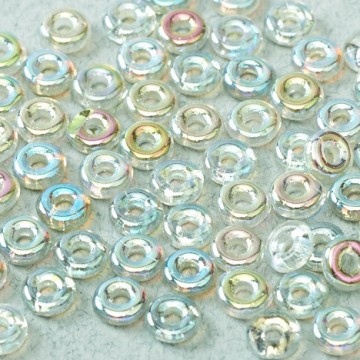 O Bead Crystal Green Rainbow