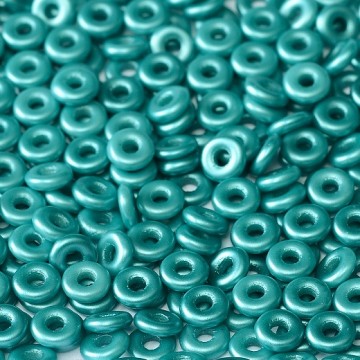 O Bead Alabaster Pastel Emerald