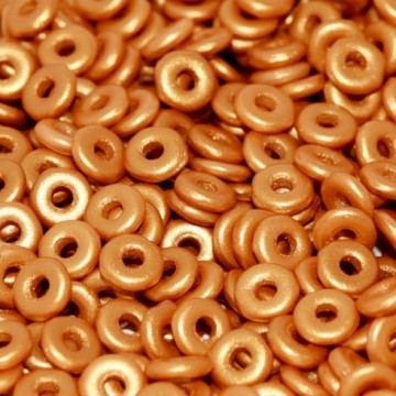O Bead Alabaster Metallic Gold