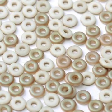 O Bead Chalk White Celsian Matted