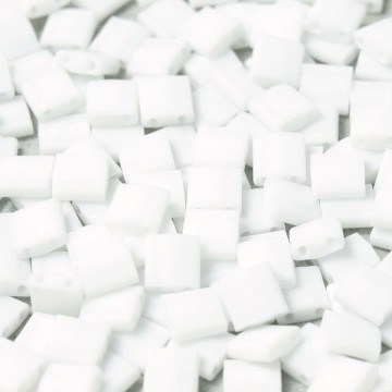 Tila Beads TL0402F White Opaque Matted