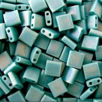 Tila Beads TL0412FR Opaque Turq Green Matted AB