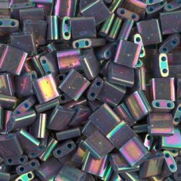 Tila Beads TL1898 Opaque Purple Gray Rainbow Luster