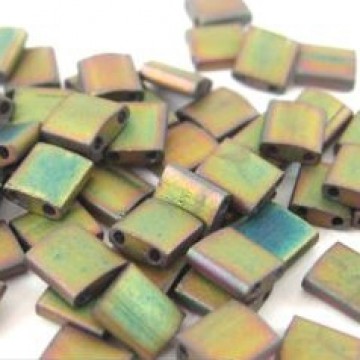Tila Beads TL2035  Matted Metallic Khaki Iris