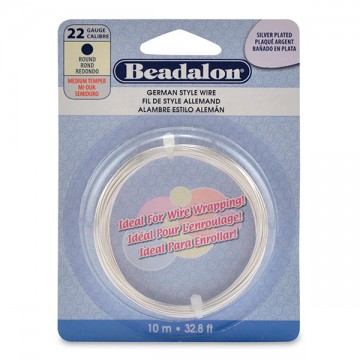 Beadalon German Style Wire, Silver Plated, 22 gauge